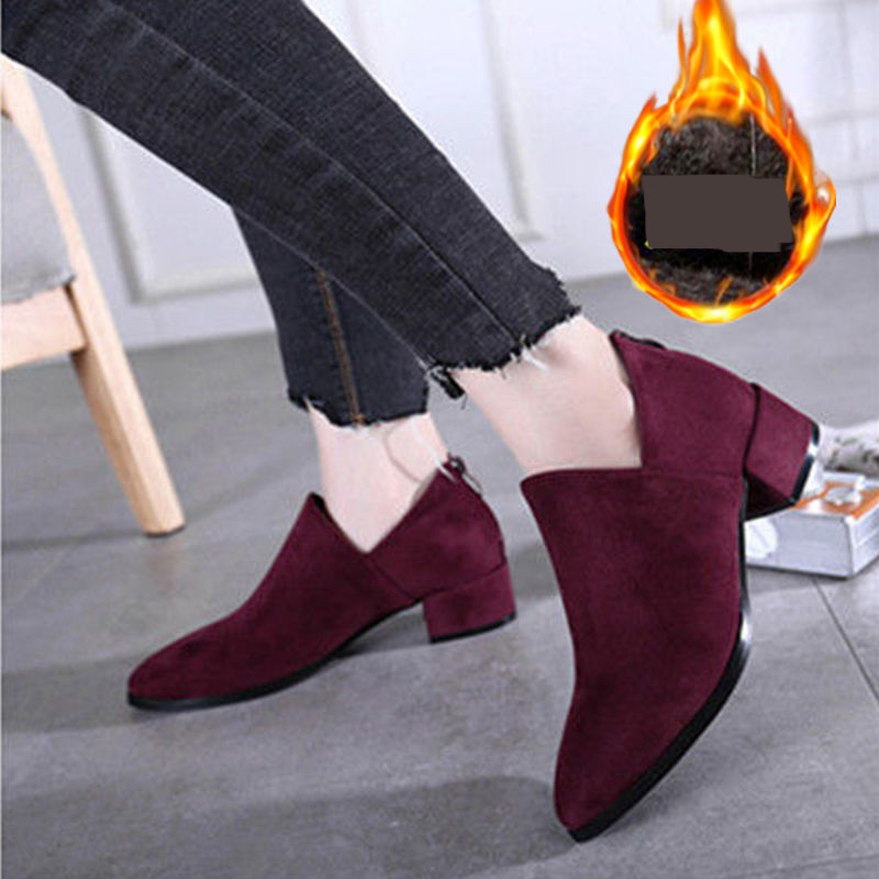 Uus mudel sügissaapad teravatipuline mudel ökoseemisnahast ja madalast paksust kontsaga