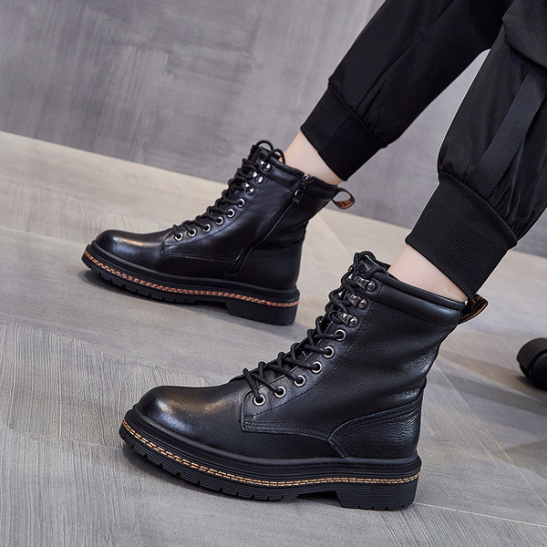 Casual ženske čizme od eko kože sa vezicama