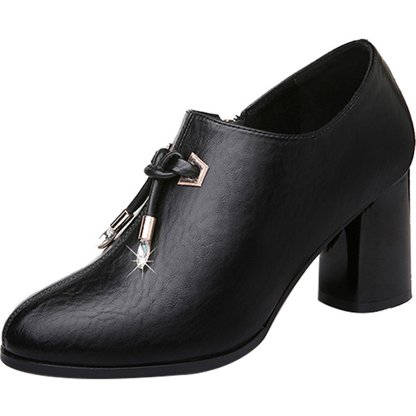 Öko bőrből készült női csizma cipzárral és fűzővel