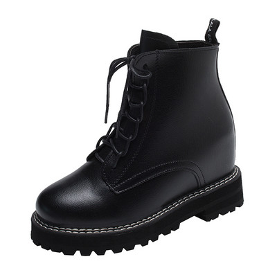 Kareda talla ja paeltega naiste saapad - sisemine 3 cm platvorm