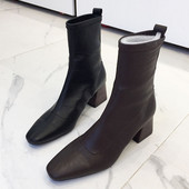 Uus mudel kandilise kontsaga naiste saapad - kunstnahk