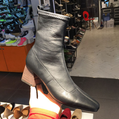 Uus mudel kandilise kontsaga naiste saapad - kunstnahk