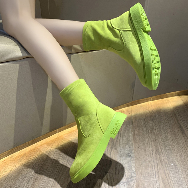 Modern női csizma eco velúr-tiszta modellből