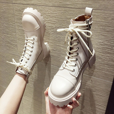 Praegused kõrge talla, paelte ja lukuga naiste saapad