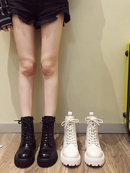 Praegused kõrge talla, paelte ja lukuga naiste saapad