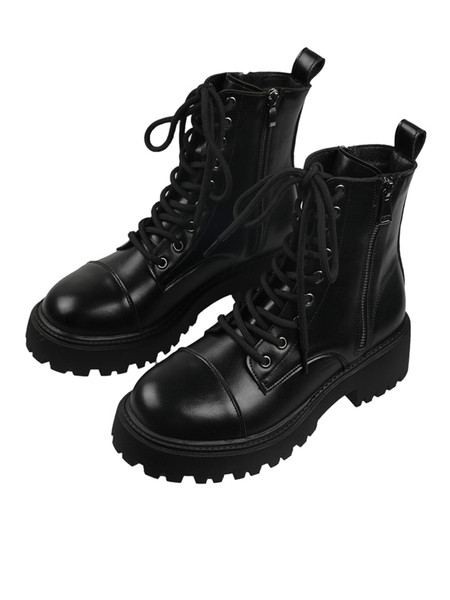 Praegused kõrge talla, paelte ja lukuga naiste saapad