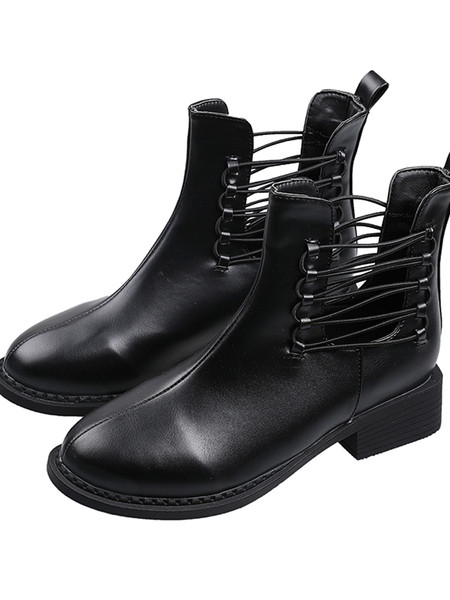 Uus mudel sügiseste väljalõigatud osadega naiste saapad