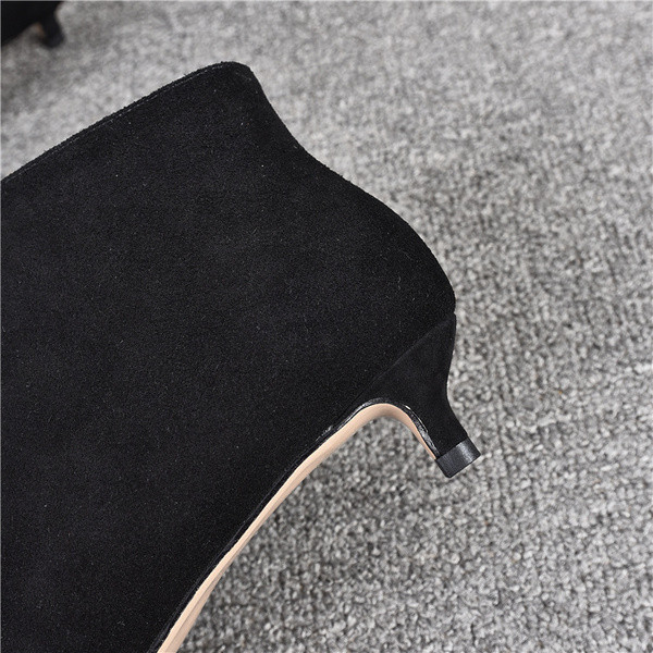 Καθημερινές μπότες σουέτ με χαμηλό τακούνι