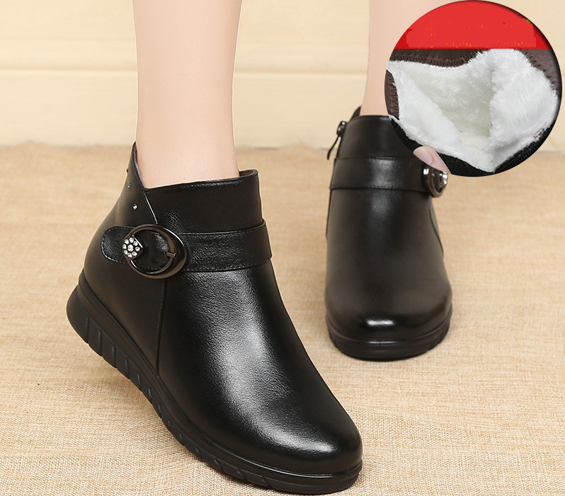 Eko-nahast musta värvi vabaaja naiste saapad