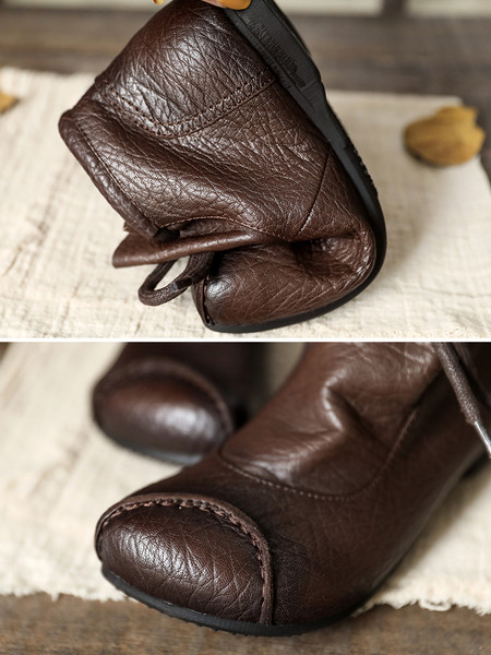 Naiste retrostiilis paeltega nahksaapad