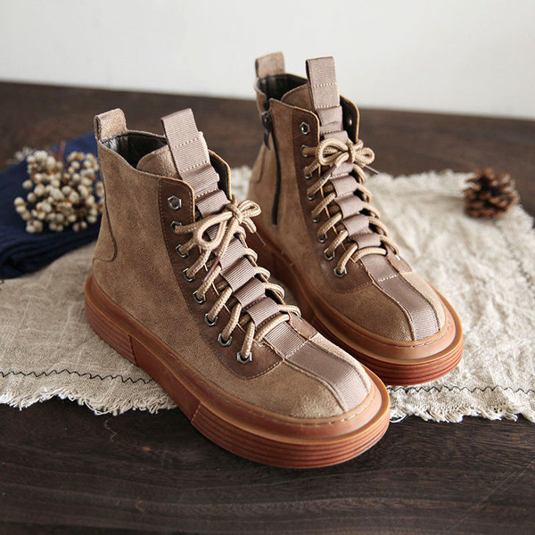 Öko-seemisnahast kõrge tallaga naiste talvesaapad