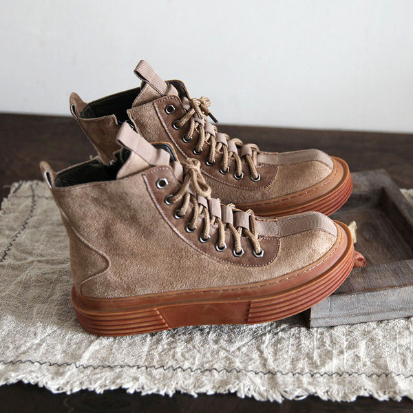 Öko-seemisnahast kõrge tallaga naiste talvesaapad