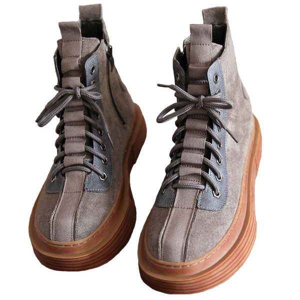 Öko-seemisnahast kõrge tallaga naiste talvesaapad