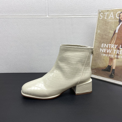 Naiste madala paksu kontsaga sügissaapad