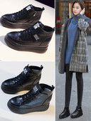 Naiste vabaaja musta värvi ökonahast lameda tallaga talvetossud