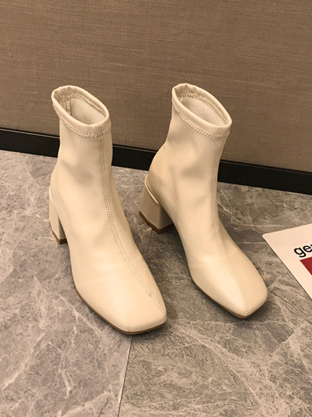 Bőr női csizma 6 cm sarokkal