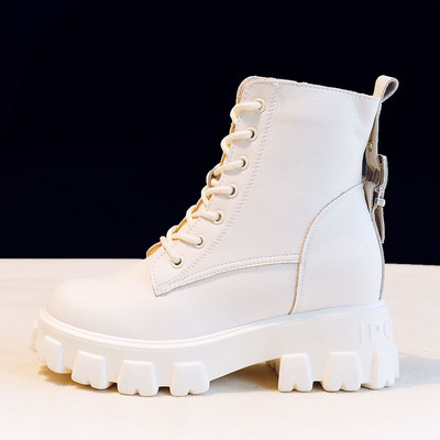 Öko-nahast lukuga ja paeltega naiste vabaaja saapad