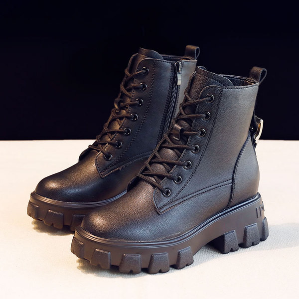 Öko-nahast lukuga ja paeltega naiste vabaaja saapad