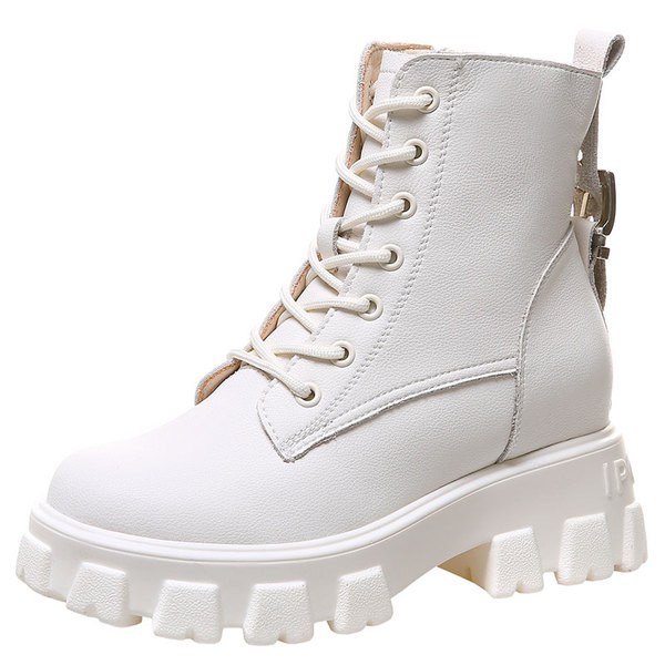 Öko-nahast lukuga ja paeltega naiste vabaaja saapad