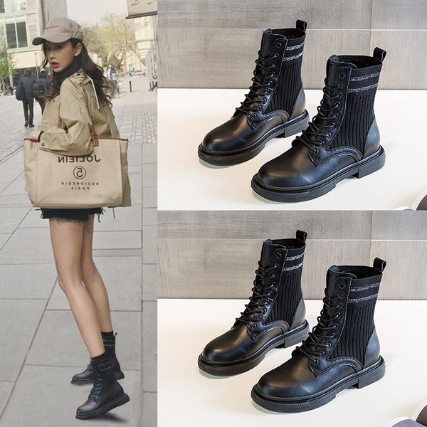 Naiste vabaaja saapad ökonahast paeltega - musta värvi