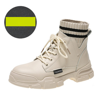 Casual γυναικείες μπότες από δέρμα eco με ή χωρίς μαλακή επένδυση