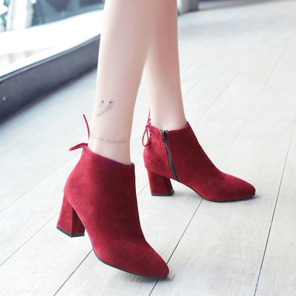 Naiste vabaaja saapad kandilise kontsaga – öko seemisnahk