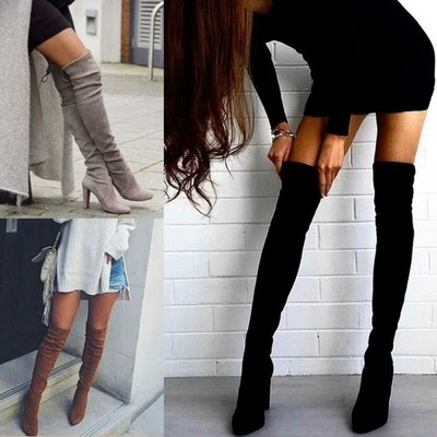 New model of women`s high heel boots