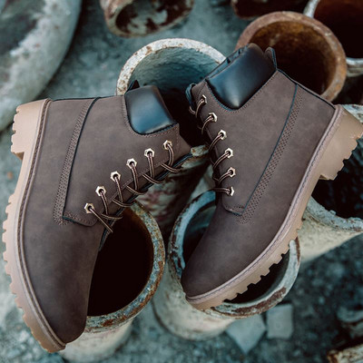 Unisex casual μπότες με κορδόνια σε διάφορα χρώματα