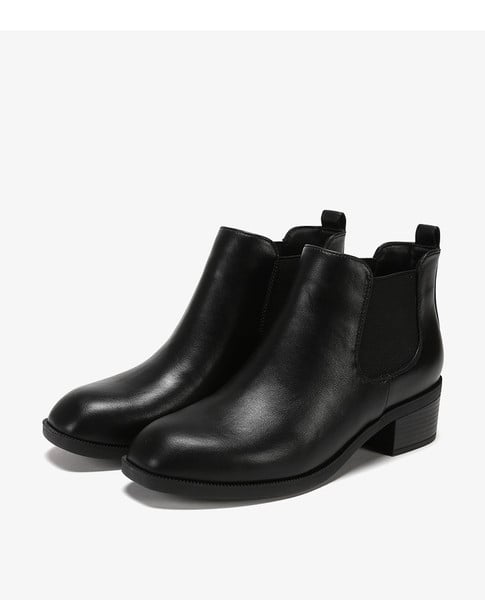 Női alkalmi csizma elasztikus és alacsony vastag sarokkal