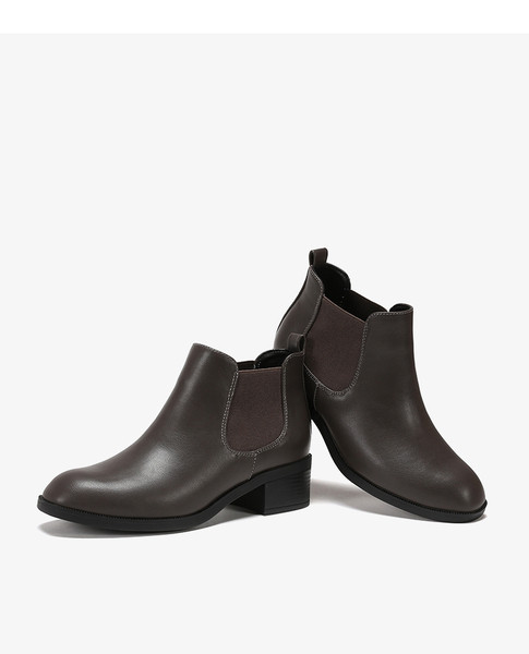 Női alkalmi csizma elasztikus és alacsony vastag sarokkal