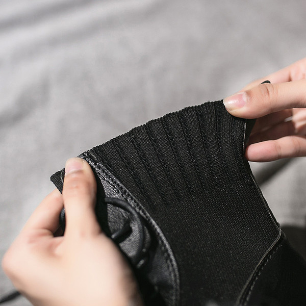 Naiste paeltega talvesaapad - valmistatud ökonahast