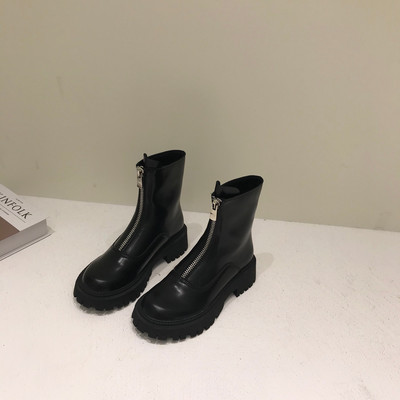 Sieviešu moderni ādas zābaki ar rāvējslēdzēju vai šņorēm