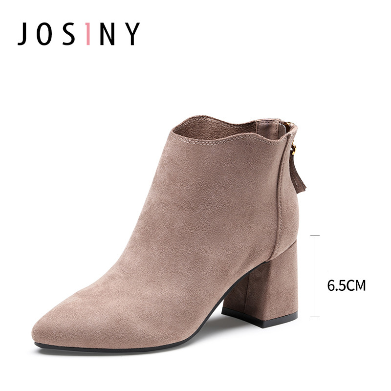 Elegáns női hegyes csizma öko velúrból