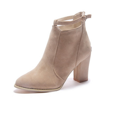 Öko-seemisnahast moodsad kõrgete kontsadega naiste saapad