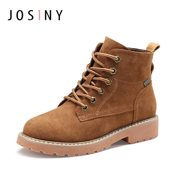 Ležerne čizme od brušene kože s vezicama