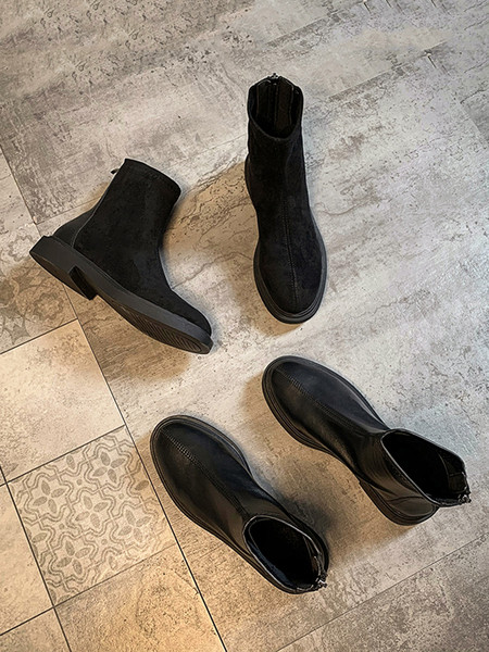 Musta värvi puhtad naiste saapad ökonahast või ökoseemisnahast