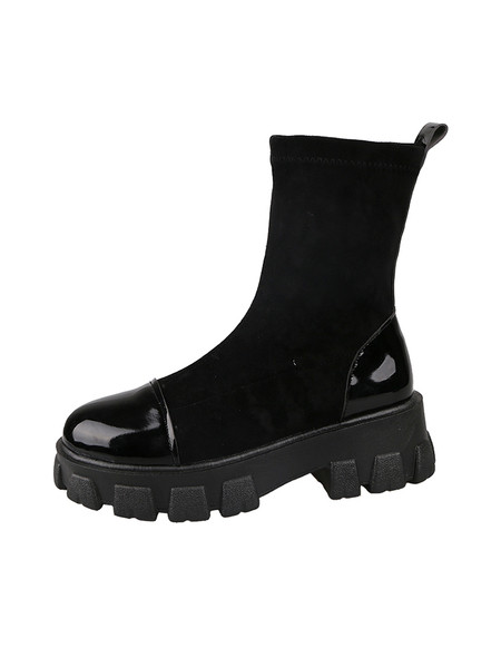 Naiste moodsad kõrge kareda talla ja ökoseemisnahast saapad