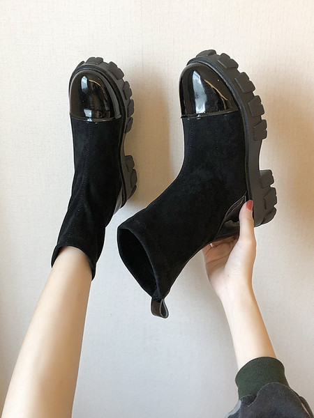 Naiste moodsad kõrge kareda talla ja ökoseemisnahast saapad