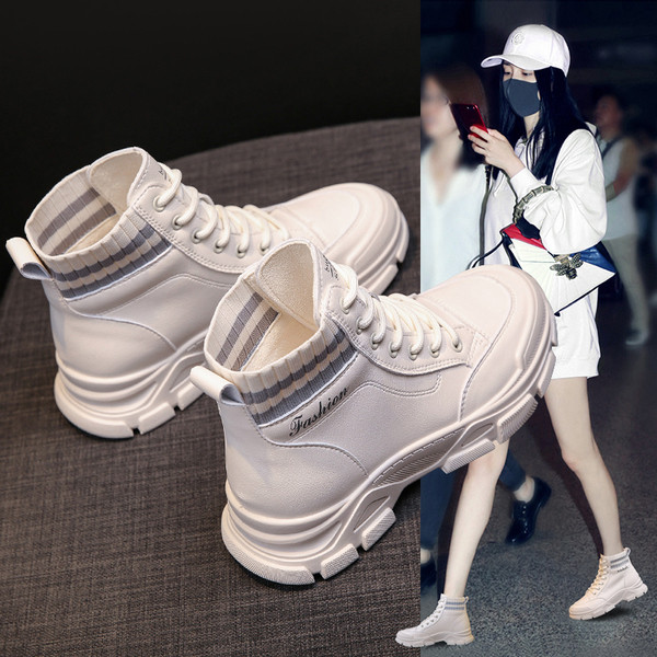 Alkalmi női csizma fűzővel és gumival