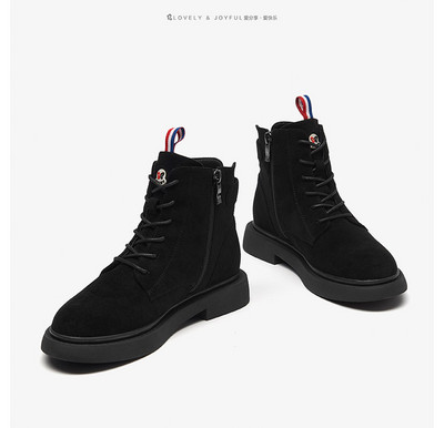 Alkalmi velúr csizma fűzővel