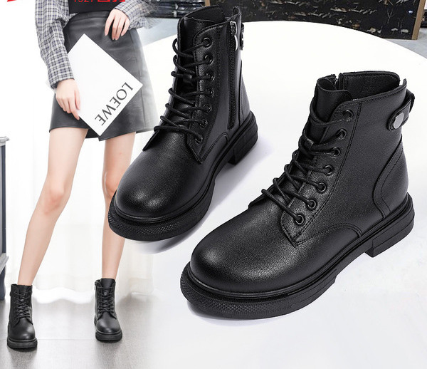 Γυναικείες έκο δερμάτινες μπότες με κορδόνια - διάφορα μοντέλα