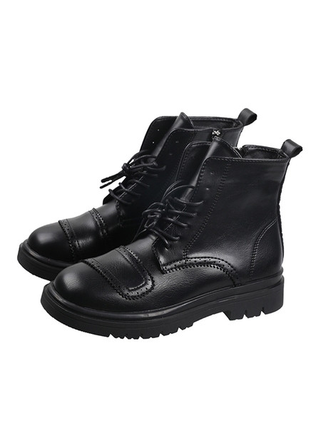 Aktuāli melni sieviešu zābaki no eko ādas