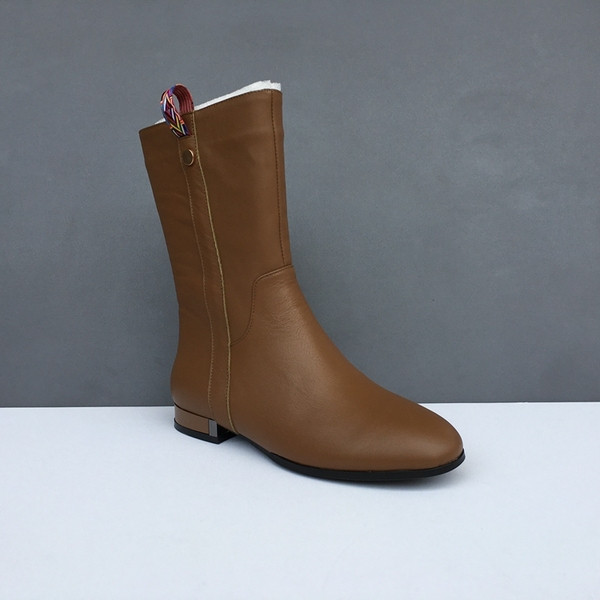 Lapos talpú őszi bőrcsizma