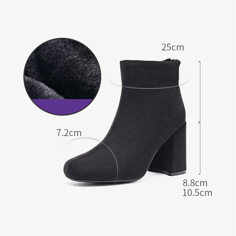 Öko velúrból készült hegyes modell női csizma - többféle modell