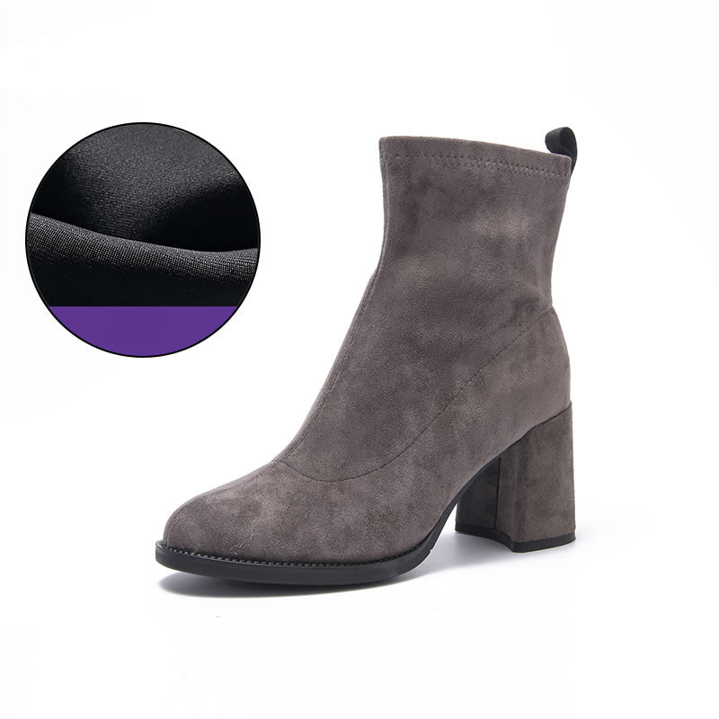 Öko velúrból készült hegyes modell női csizma - többféle modell