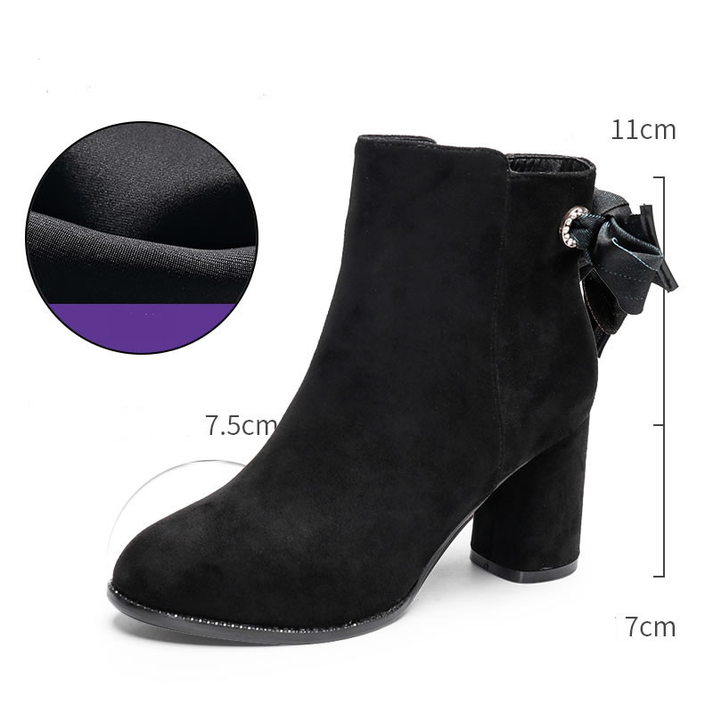 Öko velúrból készült hegyes modell női csizma - többféle modell