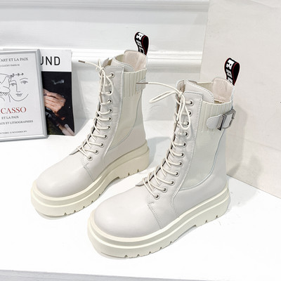 Bőr női modern csizma - két színben