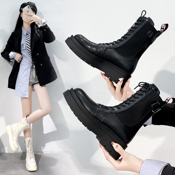 Bőr női modern csizma - két színben