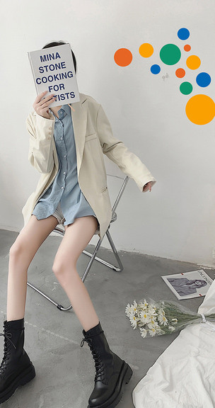 Eko-nahast musta värvi naiste vabaaja saapad paeltega