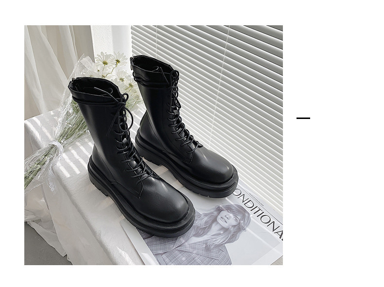 Eko-nahast musta värvi naiste vabaaja saapad paeltega